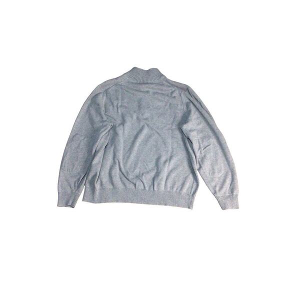 Lands End The Outfitters , Men’s 1/4 Zip Sweater Elbow Patch , Gray, Size Large - Picture 3 of 8